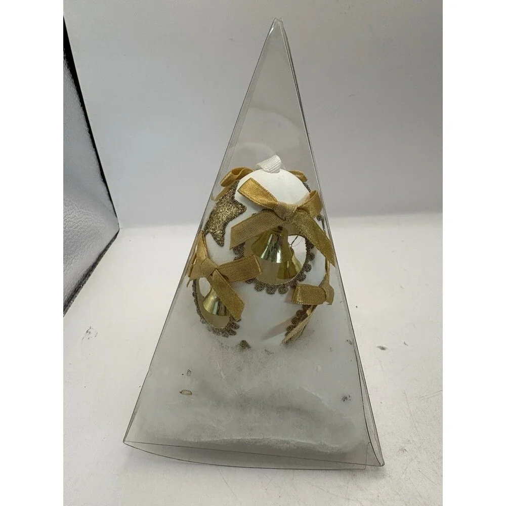 Peter Priess Christmas Handblown Decorated Egg Ornament Bells